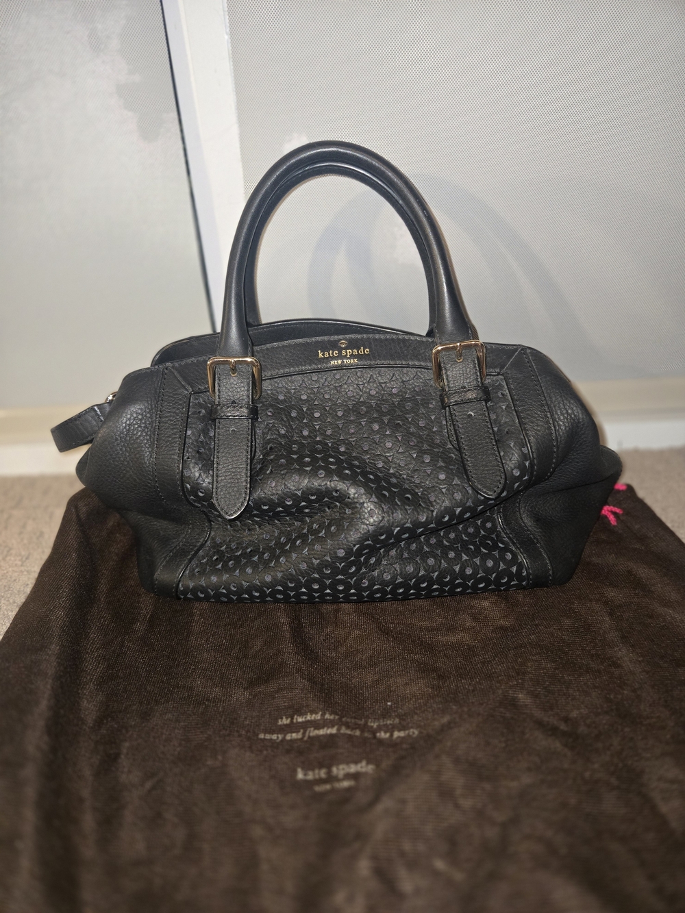 Kate Spade Black Leather Satchel